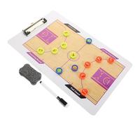 LRXIYODE Tableau Blanc en PVC de Basketball Double Face pour Entraîneur | Vue Terrain Complète, Tracé des Statistiques Joueur, Demi-terrain Étendu, Construction Robuste Couleur Aléatoire