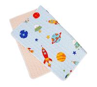 LRXIYODE Tapis D'éveil Bébé Antidérapant Bleu Coton 100x130 Cm Sous Chaise Haute Pelouse Douce Pour -nés Garçon Et Filles Activités Multiusages