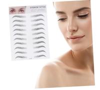 LRXIYODE Tatouages Temporaires Pour Sourcils, Lot De 2 Autocollants Noirs, Transfert Facile Et Naturel, Pour Femmes Débutantes, Maquillage Rapide Et Soin Des Sourcils