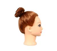 LRXIYODE Tête De Mannequin De Coiffeur Cosmétologie Synthétique Avec Cheveux Dorés Pour Entraînement Au Tressage Bouclage Et Coupe Pour Écoles Esthétique Et Salons De Coiffure Avec Support