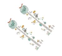 LRXIYODE Toise Autocollante Animaux Forêt pour Garçon et Filles, Tableau de Croissance 3d Coloré, Pvc Résistant, 30×60 Cm, Décoration Murale Chambre Bébé, 2 Pièces