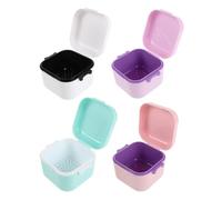 LRXIYODE Trousse à Outils pour Manucure 4 Pièces avec Filtre, Boîte de Rangement Épaisse pour Mèches de Ponçage, Accessoire Nail Art Multi-couleurs Adaptée aux Techniciennes en