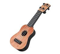 LRXIYODE Ukulélé Plastique pour Garçon Fille Petite Guitare Musicale Éducative Cordes Instrument de Musique Simulé pour Filles Ans Modèle Compact Jaune