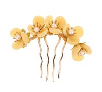 LRXIYODE Vintage Floral Jade Hair Comb With Smooth Edges Lightweight Updo Clip For Women Elegant Traditional Chinese Hairpin For Weddings And Parties