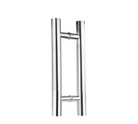 LRYELWA 1x Poignée de Porte de Douche en Acier Inoxydable Bouton de Porte Coulissante Double Face pour Porte en Verre et Bois,Porte D'entrée,Cuisine et Hôtel,Argent (Entraxe 20cm)