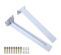 LRYELWA 2 x Supports d'étagère Flottants,Equerre Etagere Murale à Angle Droit de 90°,Équerre D'étagère pour Charges Lourdes,Support d'angle Brace pour Salon Bibliothèque,avec Vis (19cm,Blanc)