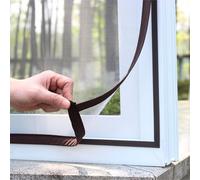 LRYELWA Moustiquaire Fenêtre Sans Perçage,Toile Moustiquaire Magnétique Filet Fenêtre Anti Moustique avec Bande Adhésive,Maille Lavable,pour Balcon du Puits de Lumière du Salon (50cm x 80cm,Brown)