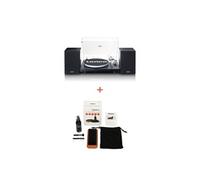 Platine vinyle avec amplificateur intégré, Bluetooth® et deux enceintes externes Lenco LS-500BK Noir
