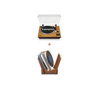 Platine vinyle avec Bluetooth®, USB, MP3, haut-parleurs Lenco LS-55WA Bois