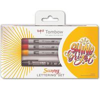 Ls-Abtp, Set Sunny Lettering Pour Des Letterings Aux Couleurs Vives, 3 Marqueurs À Alcool Abt Pro & 1 Fudenosuke Twin + Instructions, Pour Débuter Dans Le Lettering Avec Des Marqueurs À Alco[Z1966]
