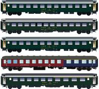 LS Models LS97032 SET de 5 voitures de voyageurs HO D568 de la SBB