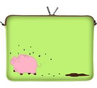 Ls158-10 Happy Piggy Designer Netbook Sleeve Housse Pour Ordinateur Portable 10,2"" (25,9 Cm) Large Néoprène Pochette Sacoche[ZHB1351]