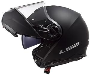 LS2 50325 10 11 Casque Modulable Strobe FF325, Noir Mat, Taille XL