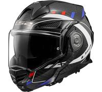 LS2 Advant X Carbon Future Gloss White Blue Red Casque modulable Moto Mixte