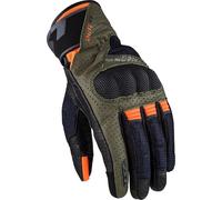 LS2 Air Raptor gants de moto en maille perforée, Khaki/Noir/Orange, Taille XL