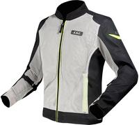 LS2 Airy Evo, veste en textile M Gris Clair/Noir/Jaune Néon Gris Clair/Noir/Jaune Néon
