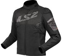 LS2 Apex imperméable dames moto textile veste, noir/gris foncé, Taille L