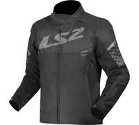 LS2 Apex Veste textile de moto imperméable, noir-gris, taille S pour homme