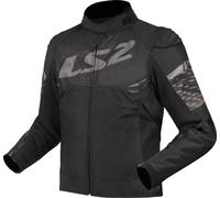 LS2 Apex, veste textile imperméable pour femmes XL Noir/Gris Foncé Noir/Gris Foncé