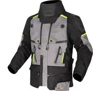 LS2 Apollo Veste textile de moto imperméable, noir-gris-jaune, taille XL pour homme