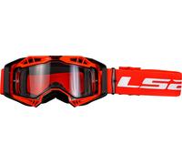 LS2 Aura Enduro Series Lunettes de motocross, Rouge, Taille unique