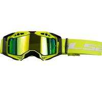 LS2 Aura Pro Lunettes de motocross, Jaune néon