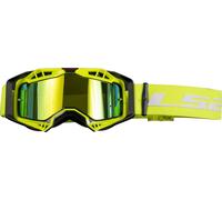 LS2 Aura Pro Lunettes de motocross, jaune pour homme