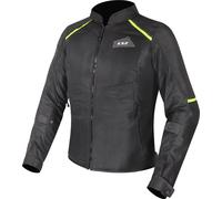 LS2 Breeze Veste textile moto pour dames, noir/jaune, Taille L