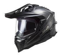 LS2 MX701 Explorer Carbon Solid, casque enduro M Noir Noir