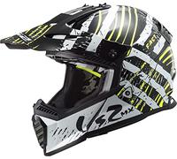 LS2, Casque Cross Moto Fast Evo Verve Black White, S