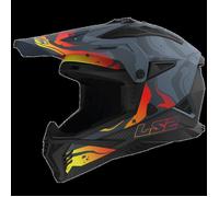 LS2 Helmets Casque de cross MX708 Fast II Wash Multicolore Taille 2XL