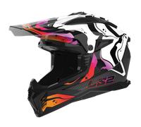 LS2 MX708 Fast II Wash Casque de motocross, noir-blanc-rouge, taille XL