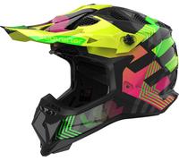 LS2 Casque de cross "MX700 Subverter Evo Chrome noir / jaune fluo / vert fluo, taille 55 / 56 = S