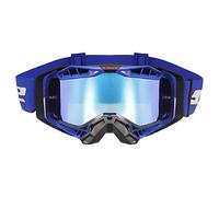 LS2 Casque de motocross avec Pinlock - Lunettes de moto - Noir et bleu - Avec visière iridium