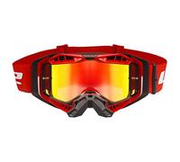 LS2 Casque de motocross avec Pinlock - Lunettes de moto - Noir et rouge - Avec visière iridium