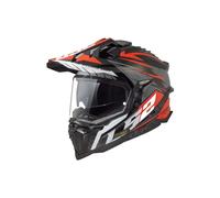 LS2 casque enduro "MX701 Explorer Spire" 3 noir / gris / rouge, taille 59 / 60 = L