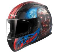 LS2 FF353 Rapid II Zombie Casque, noir-rouge-bleu, taille XL pour homme