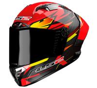 LS2 CASQUE INTEGRAL FF805 THUNDER CARBON GP AERO FIRE - L - LS2 CASQUE INTEGRAL FF805 THUNDER CARBON GP AERO FIRE - NOIR/ROUGE