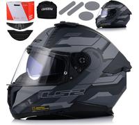 LS2 casque intégral "FF808 Stream II Shadow gris mat, taille 53 / 54 = XS