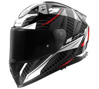 LS2 FF811 Vector II Carbon Savage, casque intégral 4XL Noir/Blanc/Rouge/Gris Noir/Blanc/Rouge/Gris