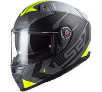 LS2, Casque Moto Intégral VECTOR II SPLITTER Matt Titanium H-V Yellow, XS