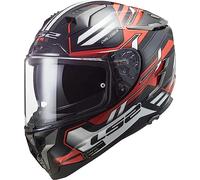LS2, Casque intégral moto Challenger Spin black red white, XS