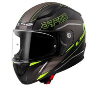 LS2 Casque intégral Moto Rapid II ROKKU Mat Black Yellow XS