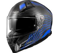 LS2, Casque intégral moto VECTOR II carbon FLUX gloss blue, M