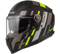 LS2 Casque intégral Moto Vector II Tron Black H-V Yellow 4XL