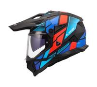 LS2 Helmets Casque d'enduro MX702 Pioneer II Block noir-rouge-bleu taille XS homme