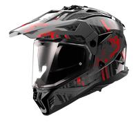 LS2 CASQUE INTEGRAL MX702 PIONEER II CRAZY - M - LS2 CASQUE INTEGRAL MX702 PIONEER II CRAZY - NOIR/ROUGE