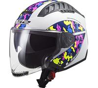 LS2, Casque jet moto Copter Crispy White yellow, XXL