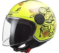 LS2, Casque jet moto Sphere lux skater HV yellow, XL