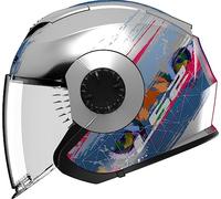 LS2, casque jet moto Verso Spring Silver blue, L